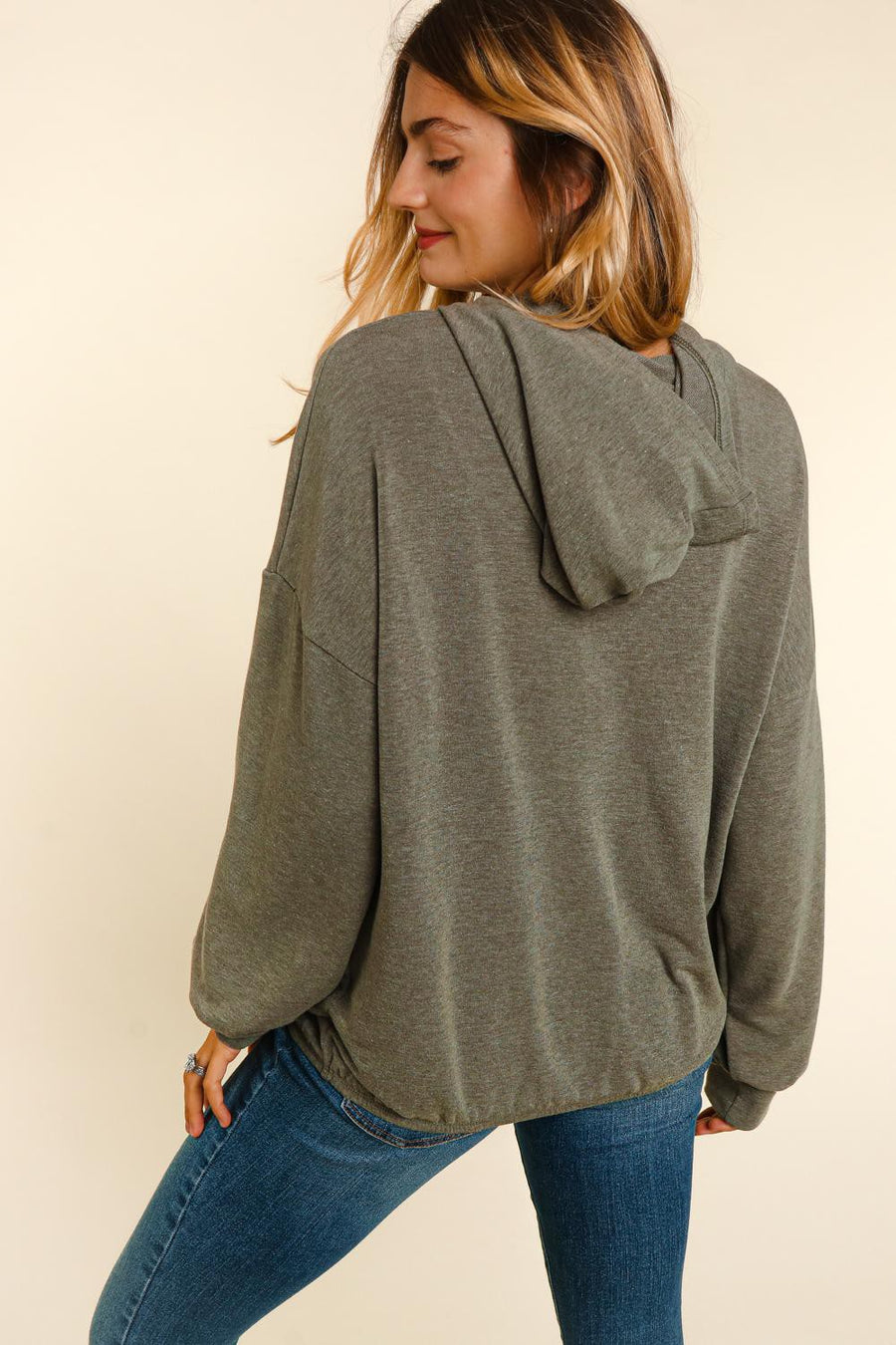 Olive Half Zip Pullover