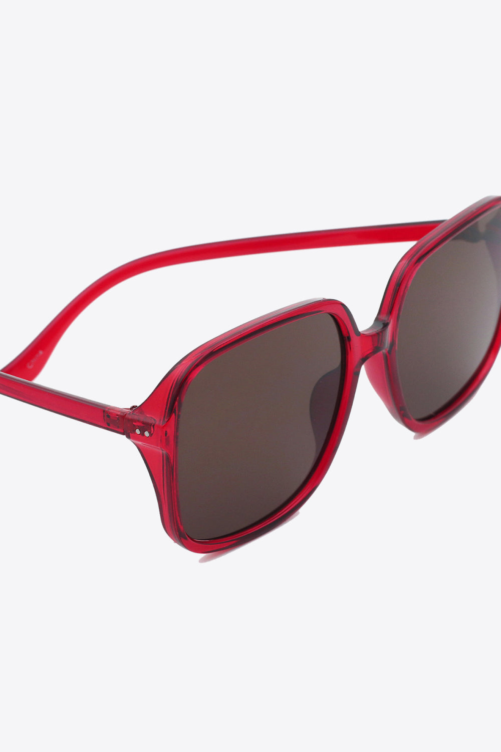 Red Polycarbonate Square Sunglasses