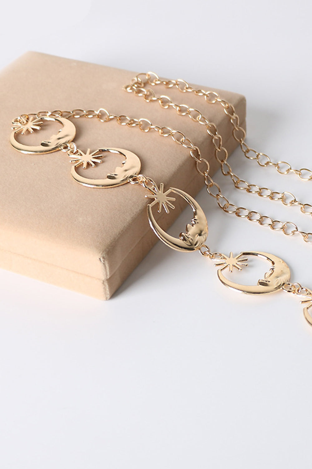Gold Sun and Moon Alloy Belt