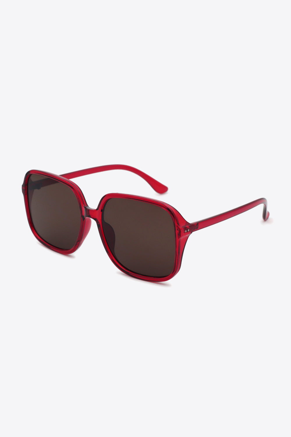 Red Polycarbonate Square Sunglasses