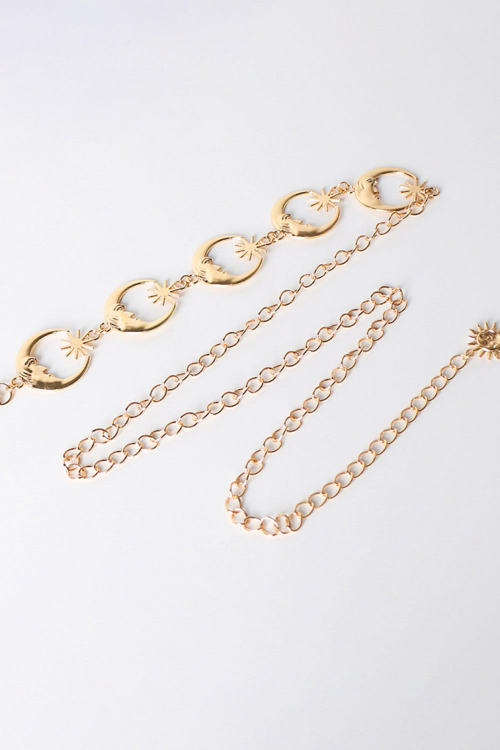 Gold Sun and Moon Alloy Belt