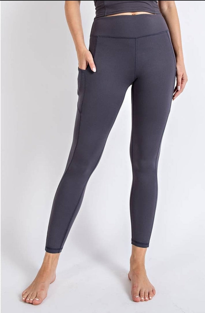 Charcoal Butter Soft Legging with Side Pockets