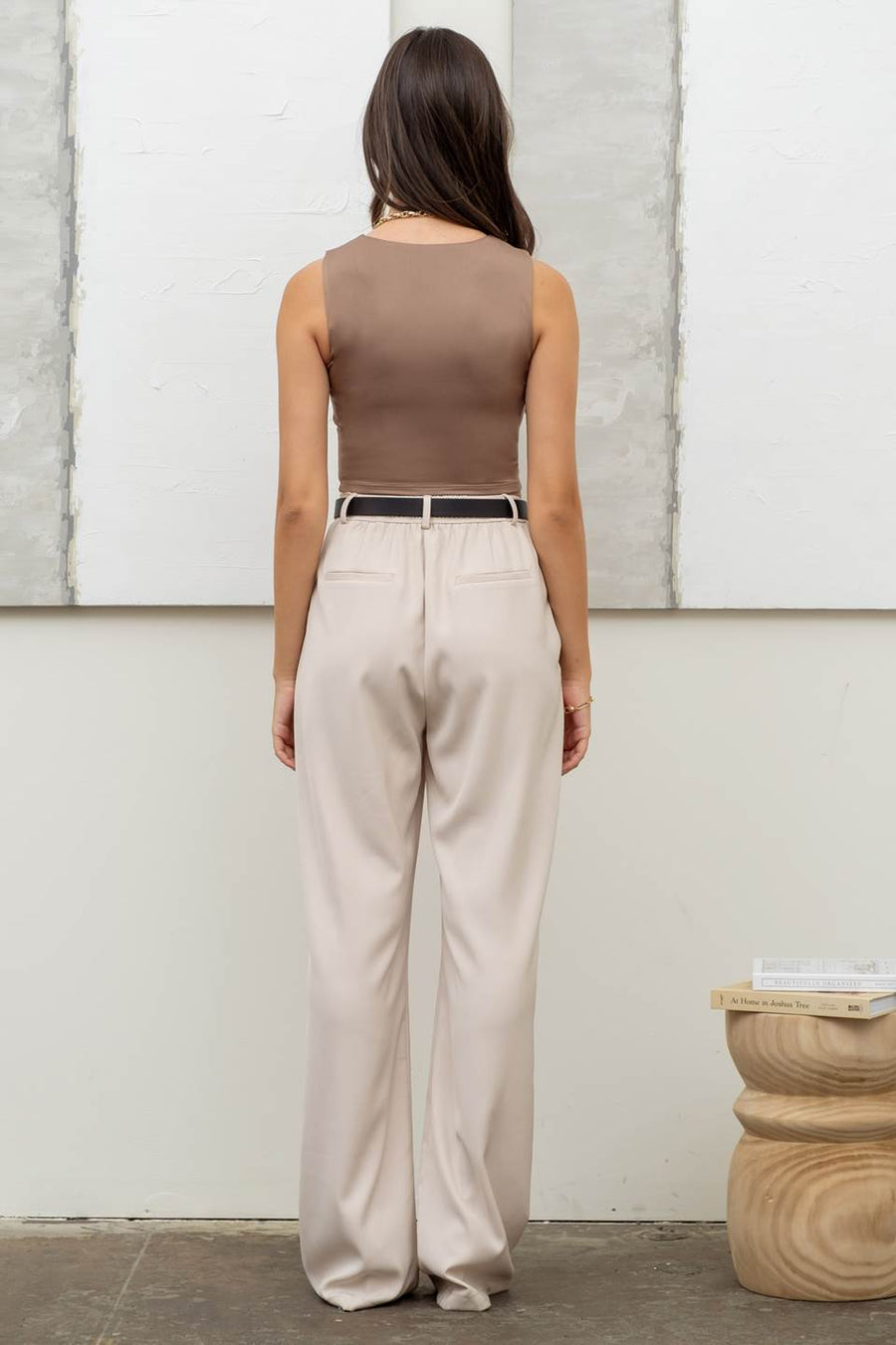 Deep Taupe Crop Tank