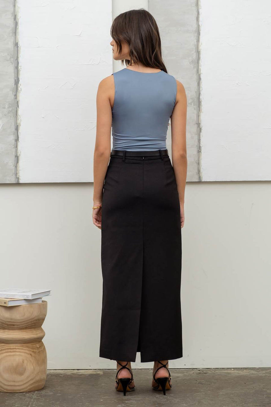 Denim Blue Crop Tank