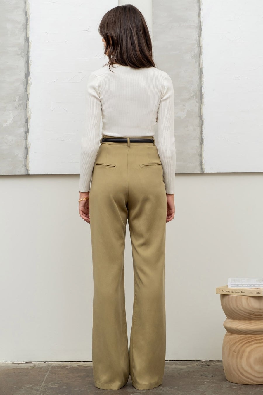 Oatmeal Henley Rib Knit Top