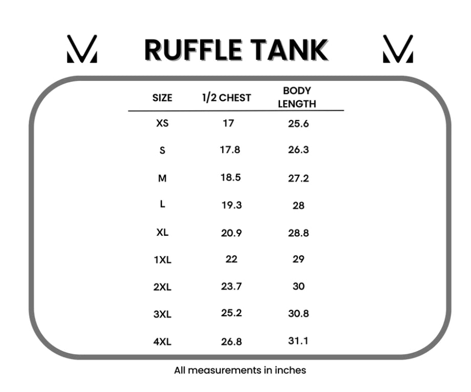 Small Rose Ruffle Tank