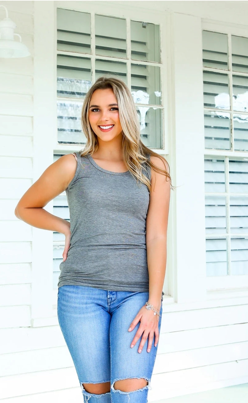 Ava Tank - Dark Grey