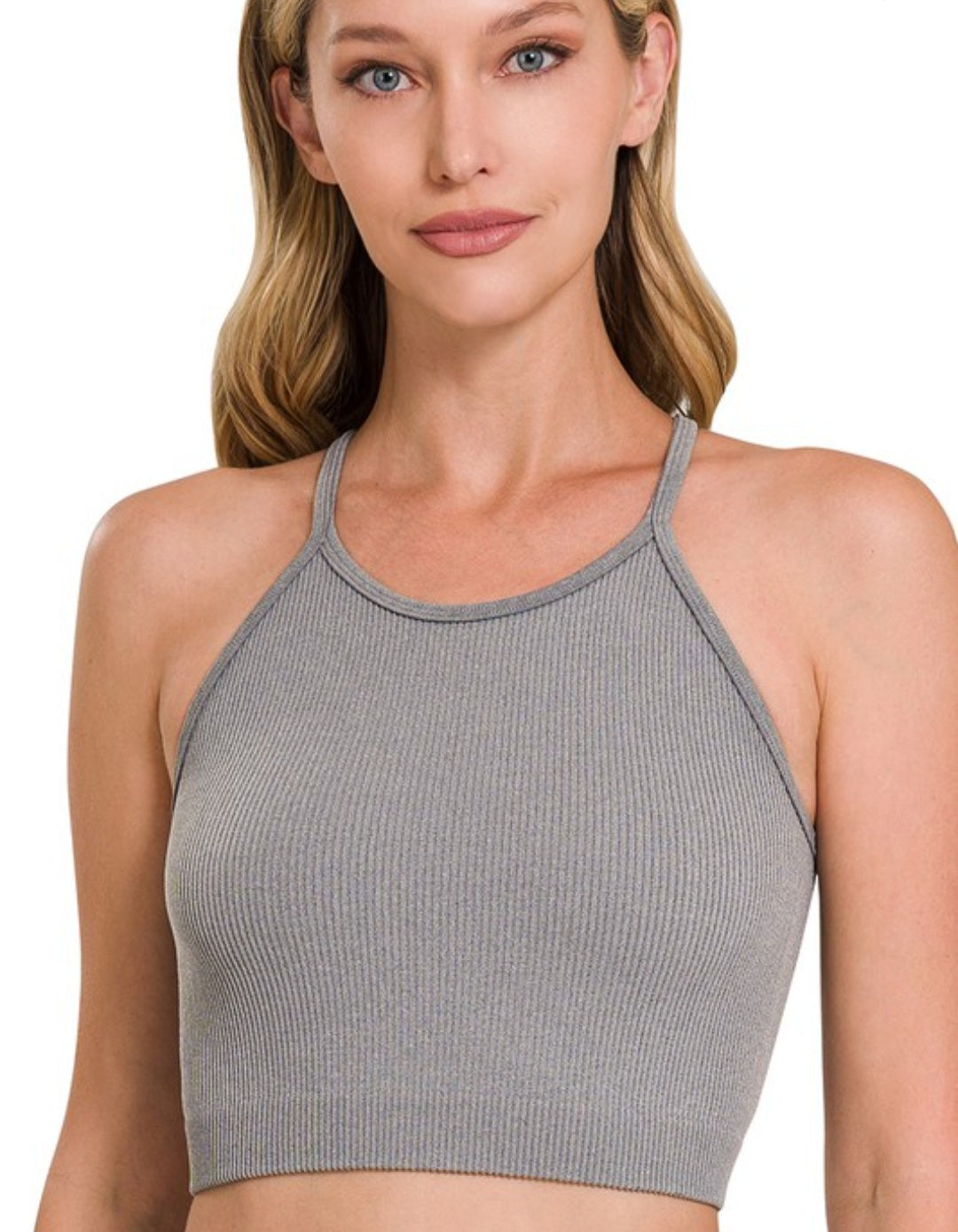 Heather Grey Crop Cami