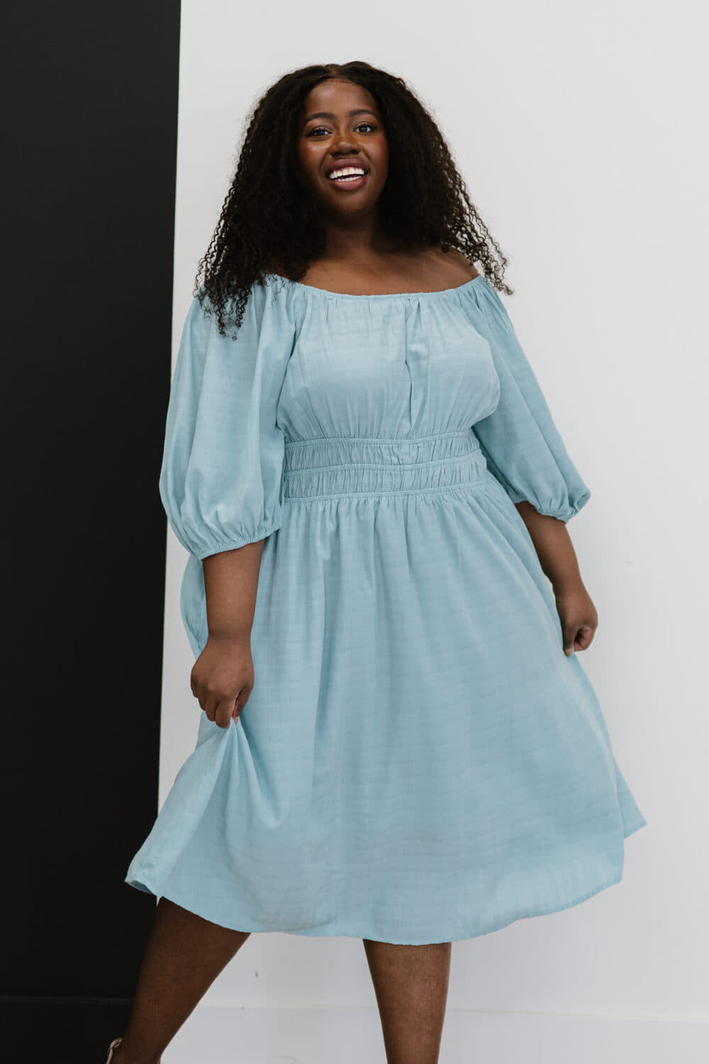 3XL Color My Soul Smocked Midi Dress