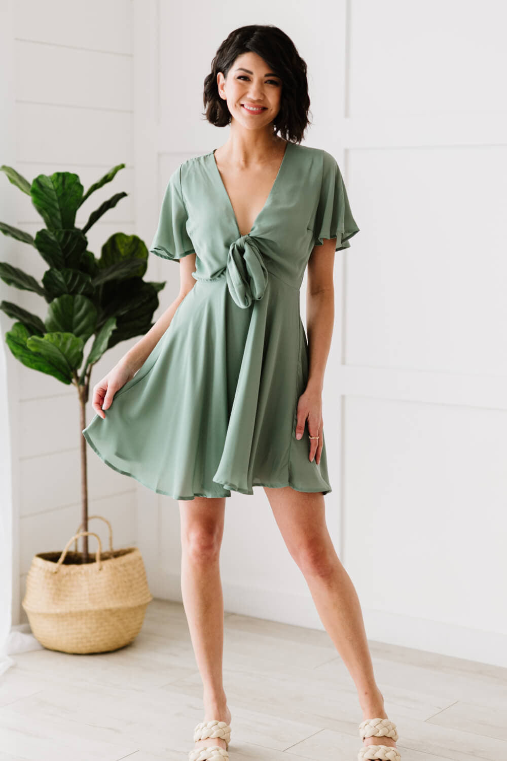Large Sage Swing Dress Belamour Boutique Co Large Sage Swing Dress Belamour Boutique Co
