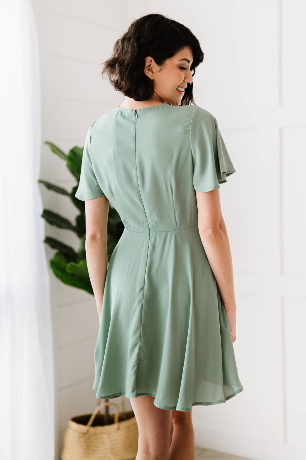 Large Sage Swing Dress