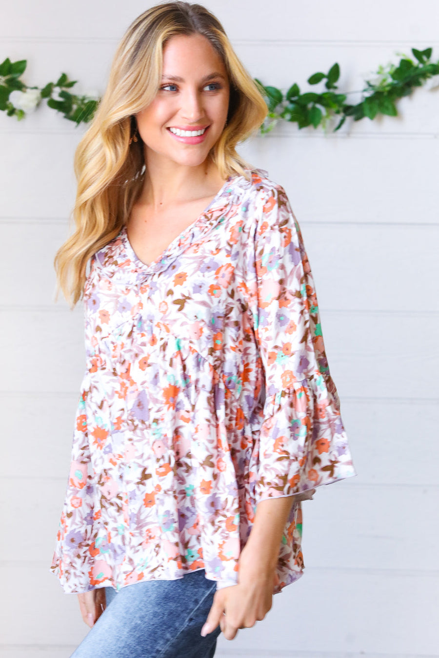 Watercolor Floral Top