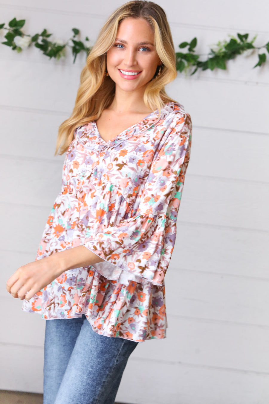 Watercolor Floral Top