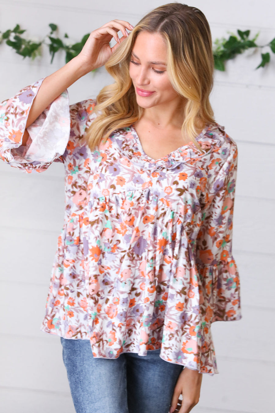 Watercolor Floral Top