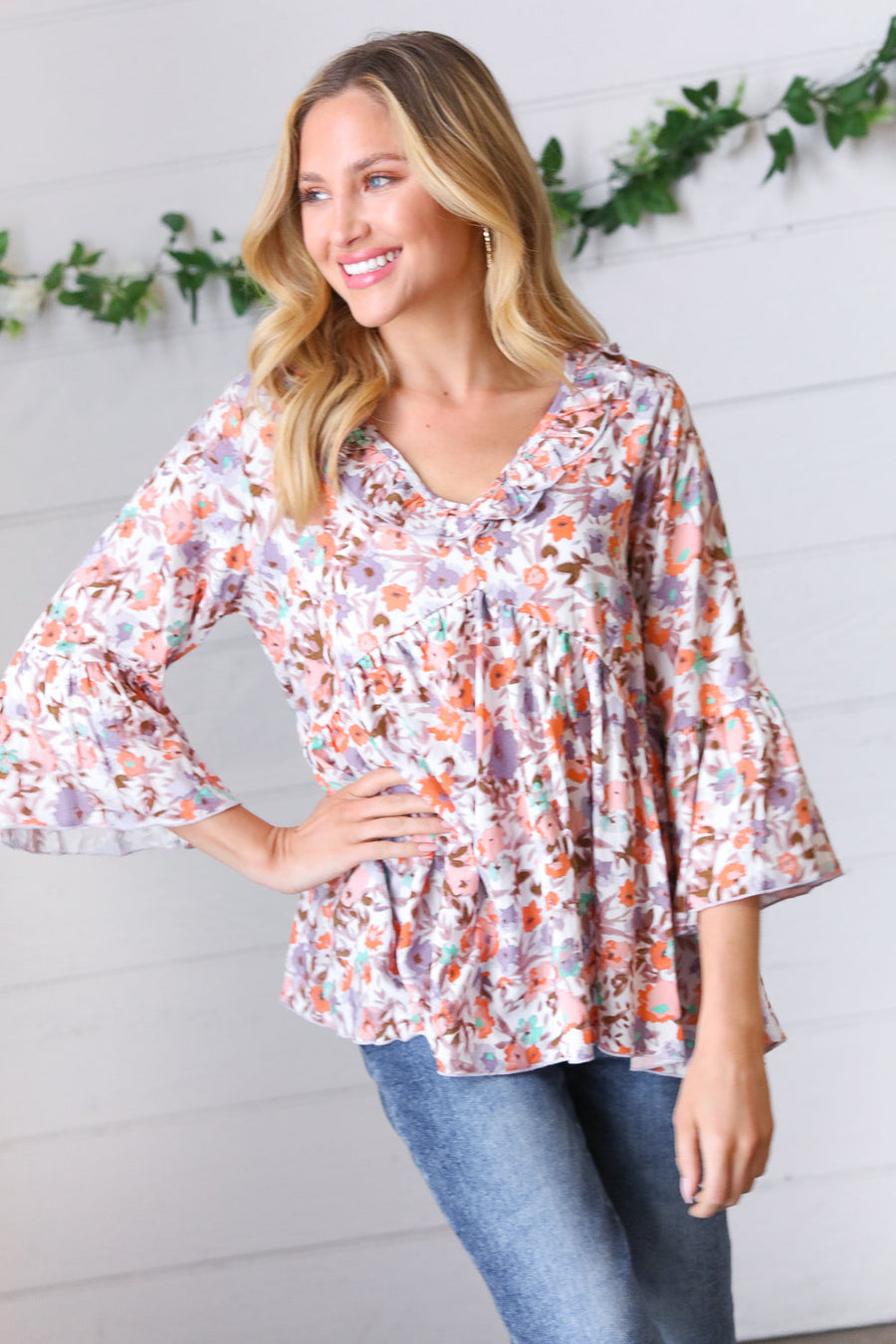 Watercolor Floral Top