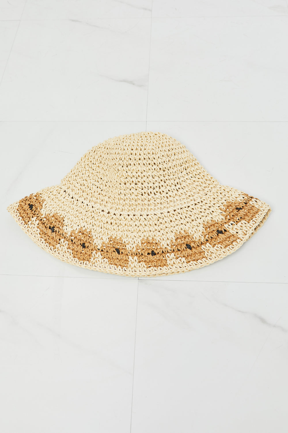 Fame Sweet & Floral Straw Bucket Hat