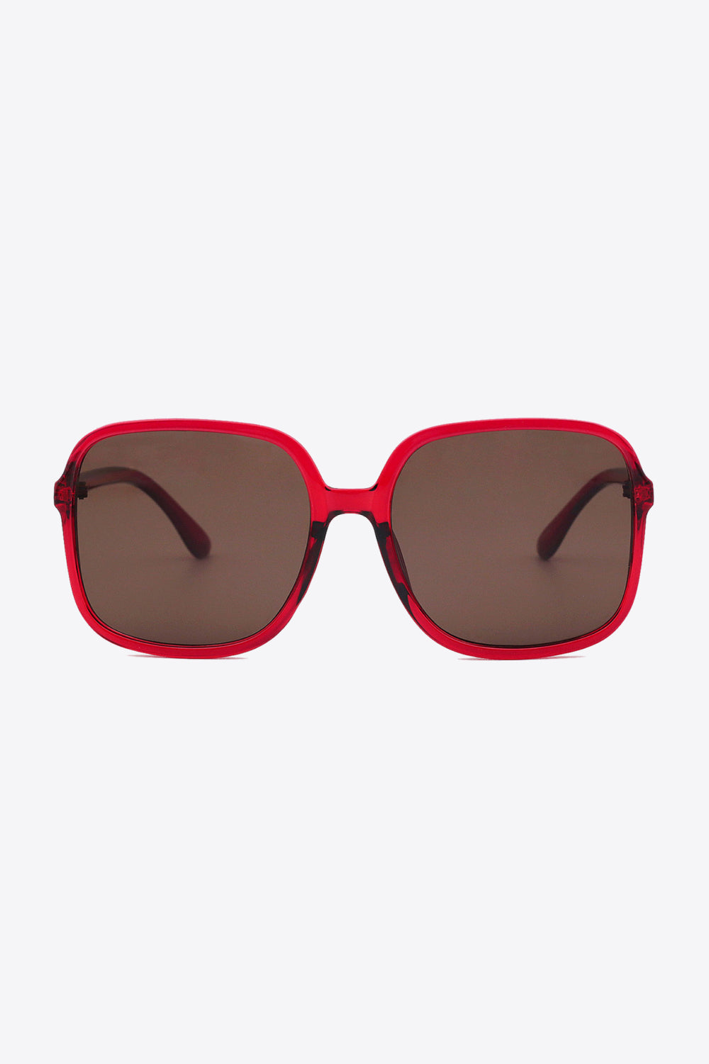 Red Polycarbonate Square Sunglasses