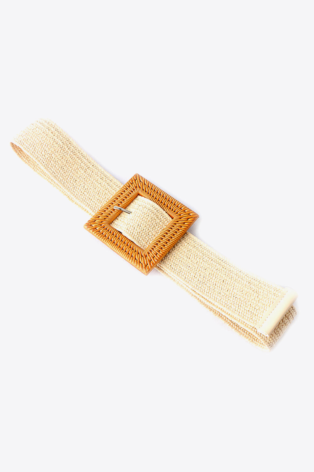 Square Buckle Elastic Braid Belts