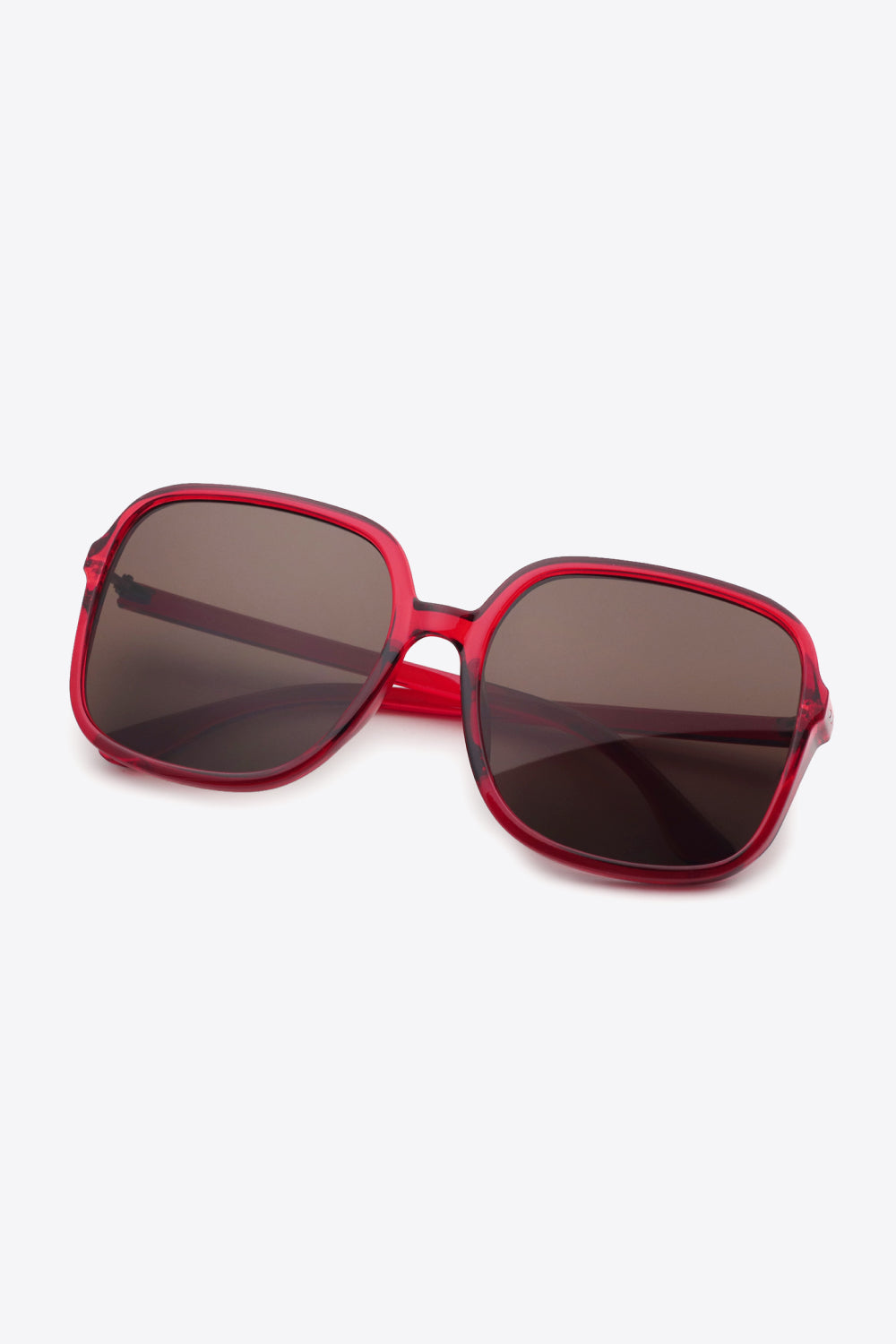Red Polycarbonate Square Sunglasses