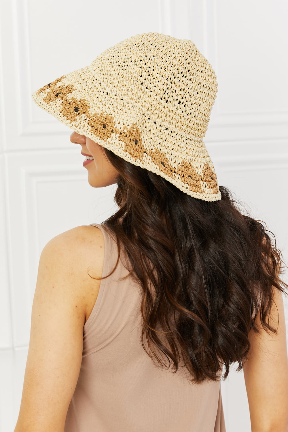Fame Sweet & Floral Straw Bucket Hat