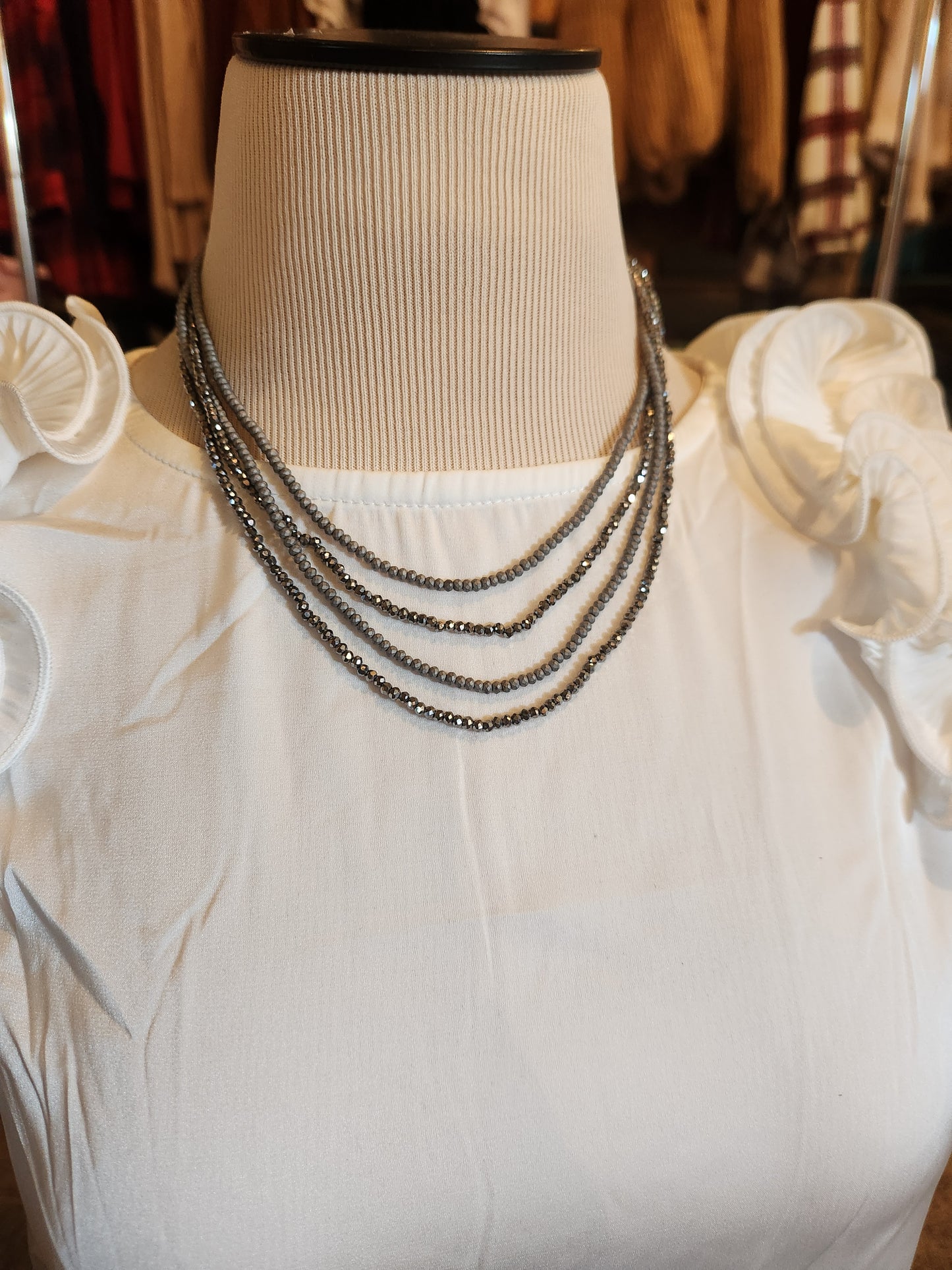 Grey Bead Necklace