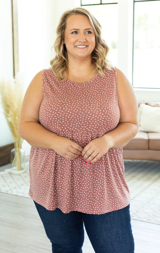 Small Rose Ruffle Tank