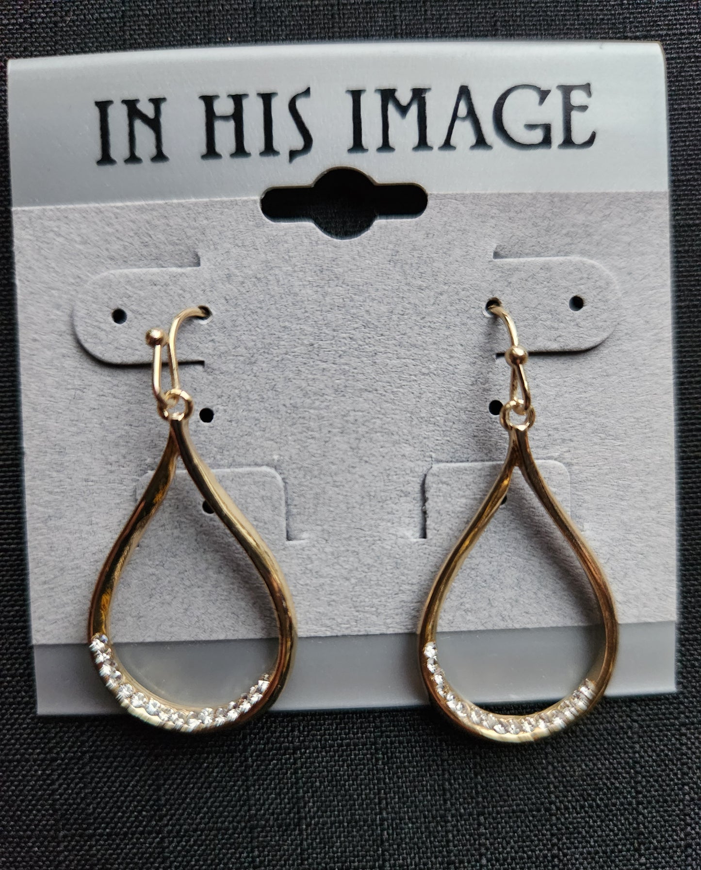 Gold Silver Rhinestone Drop Earrings