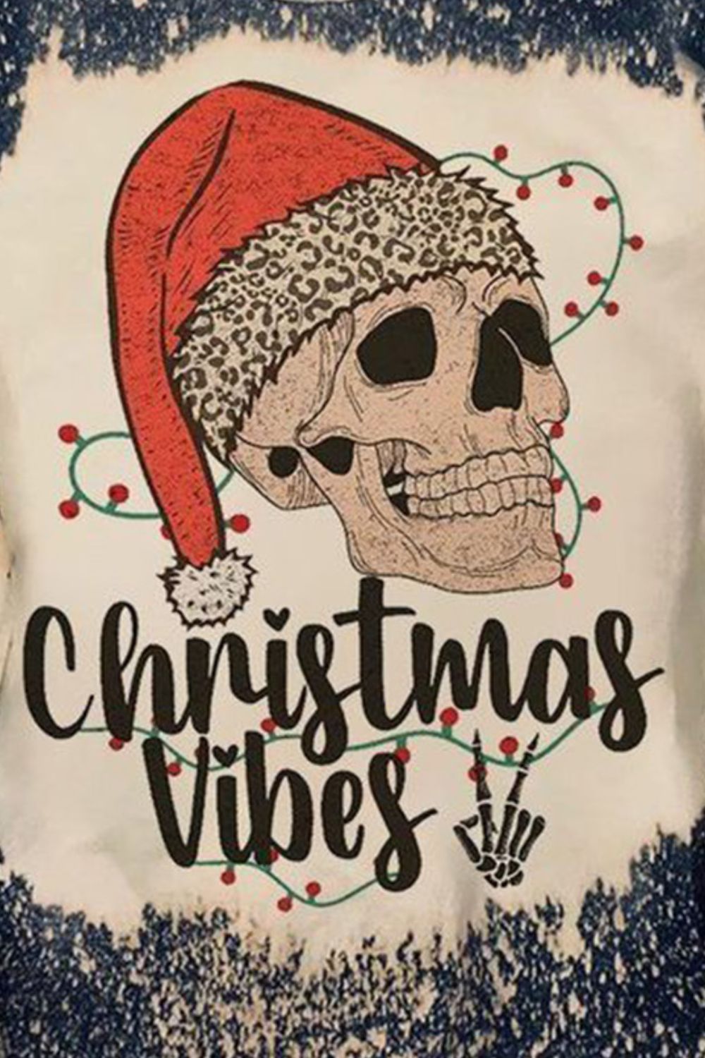 Round Neck Long Sleeve CHRISMAS VIBES Graphic Sweatshirt