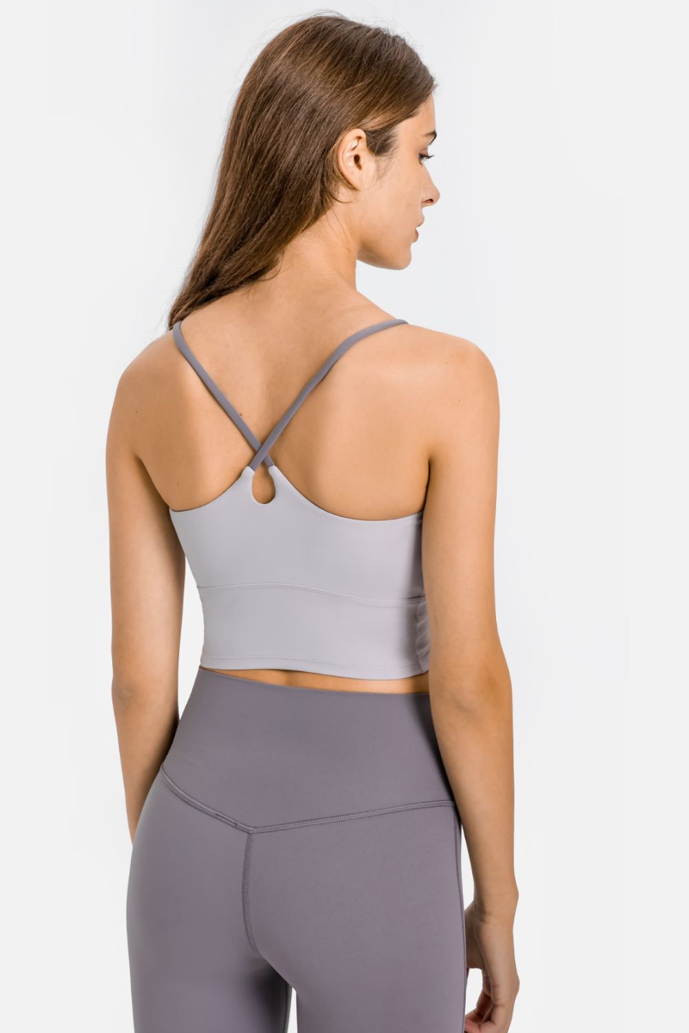 Crisscross Back Scoop Neck Sports Cami