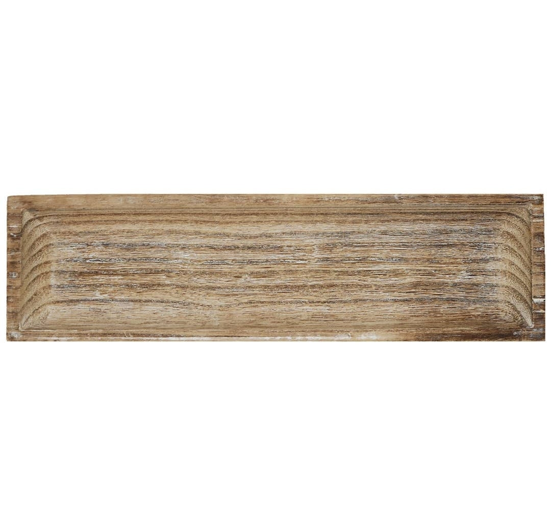 Rectangular Rustic Wood Decorative Tray