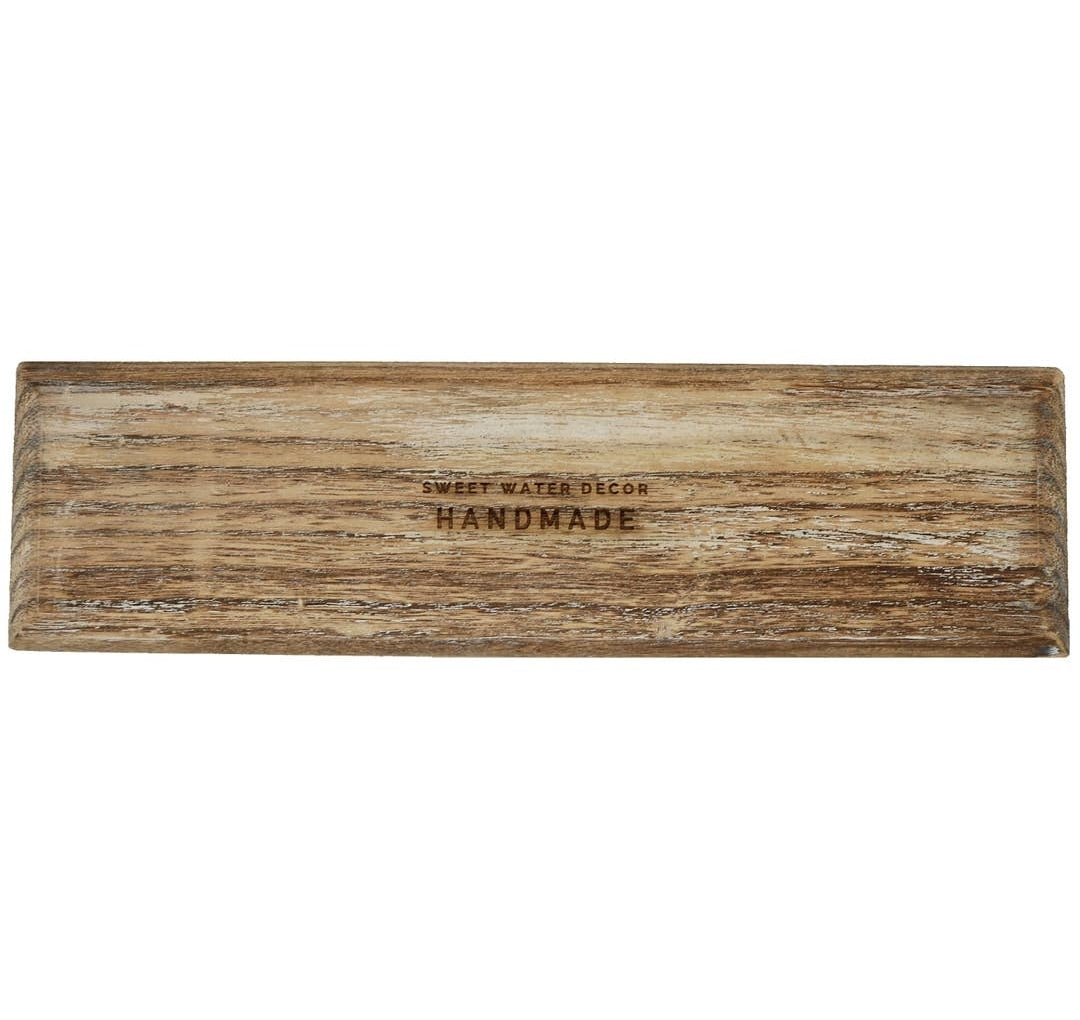 Rectangular Rustic Wood Decorative Tray