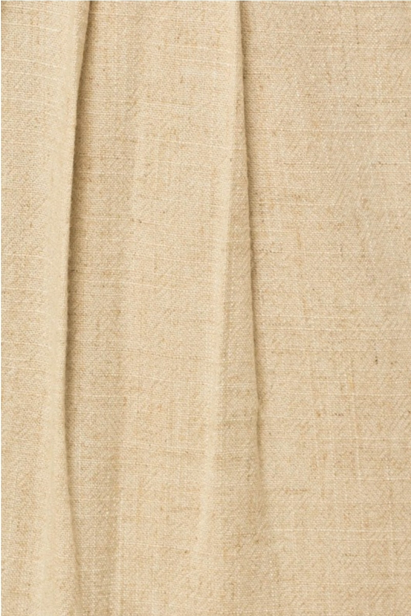 Natural High Waisted Pin-Tuck Linen Pants