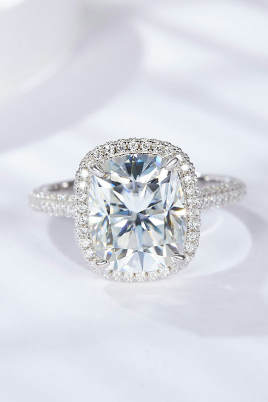 6 Carat Moissanite Halo Ring