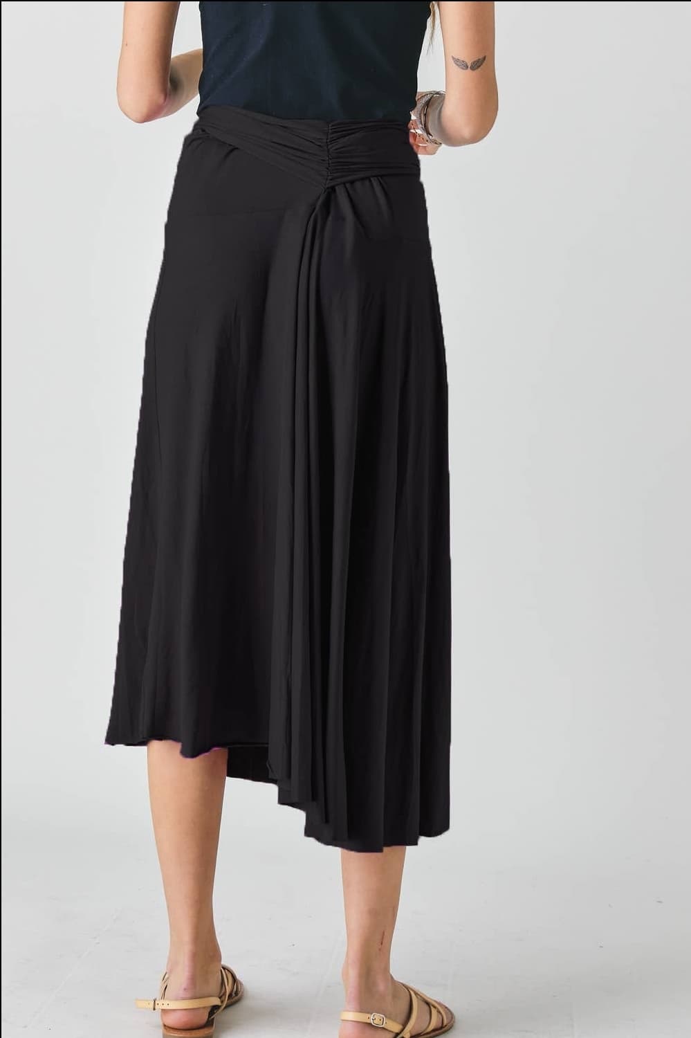 Convertible Midi Skirt or Dress in Black