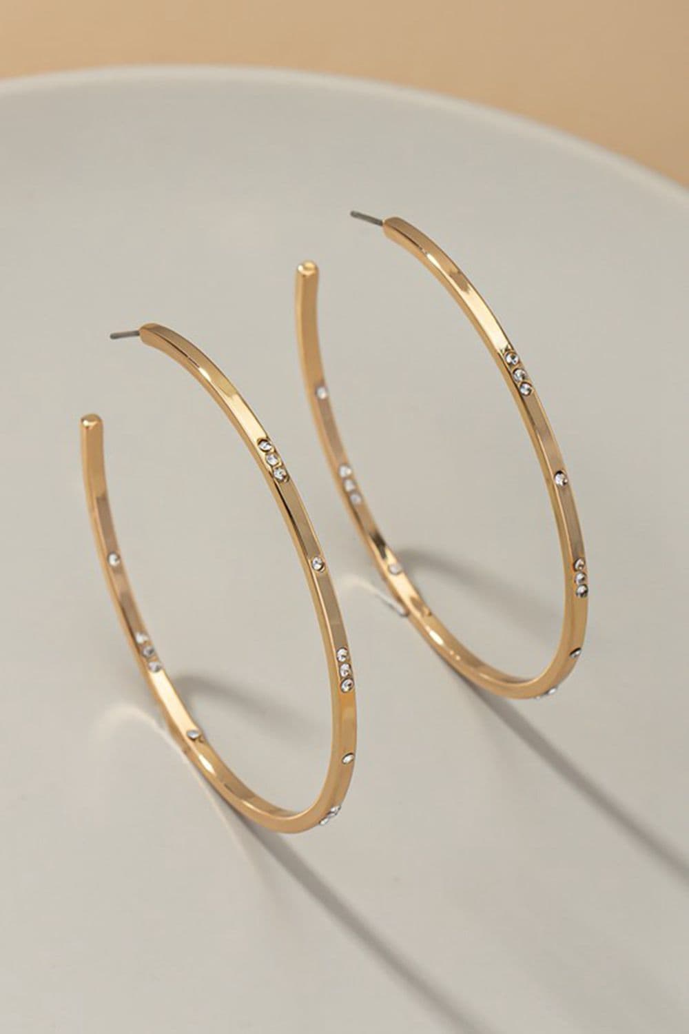 Rhinestone Hoop Earrings