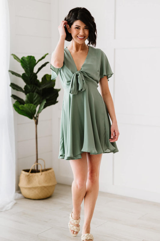 Large Sage Swing Dress