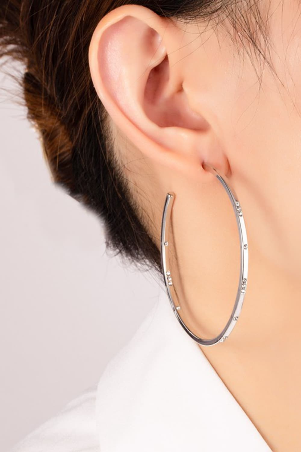 Rhinestone Hoop Earrings